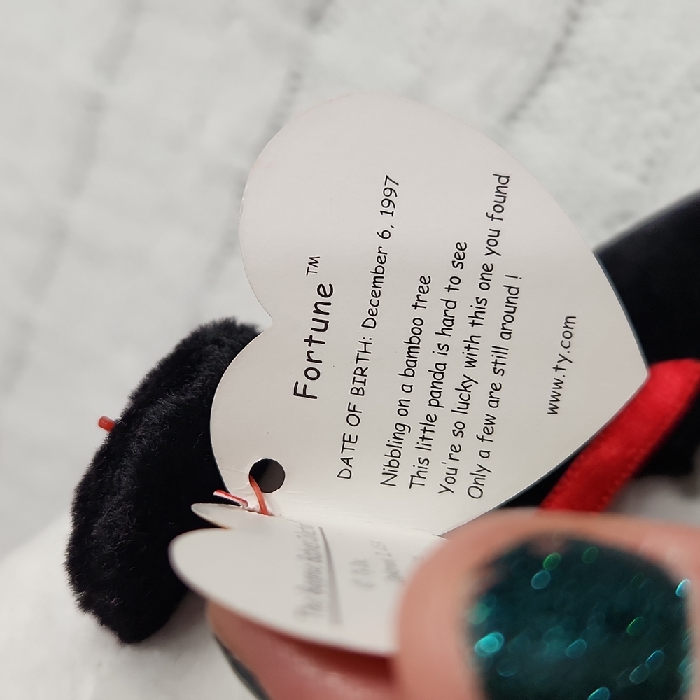 Vintage Ty Beanie Baby "Fortune" Panda Bear 1998 P.E. Pellets - Picture 12 of 12